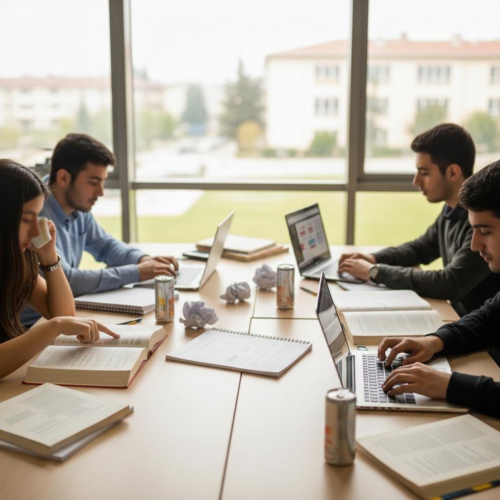 LGS'ye hazırlanan öğrenciler bir sınıfta birlikte ders çalışıyor.