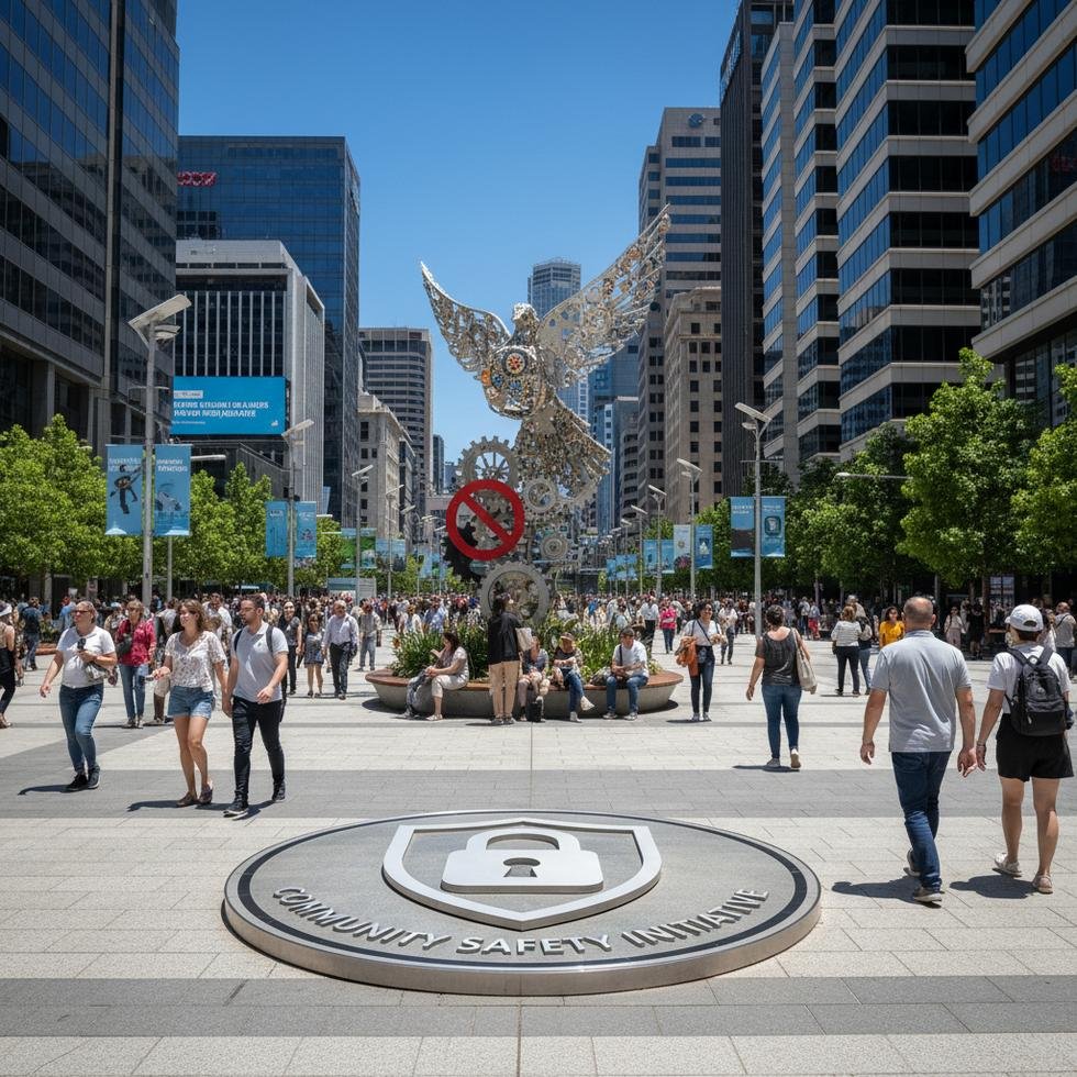 Avustralya kent merkezinde kamu güvenliği kampanyası