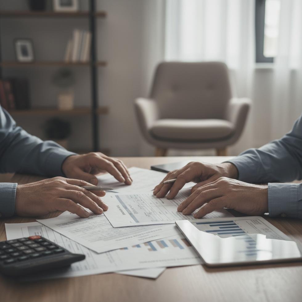 Emekli vatandaşlar, finansal evrakları inceleyerek geçimlerini planlıyor.