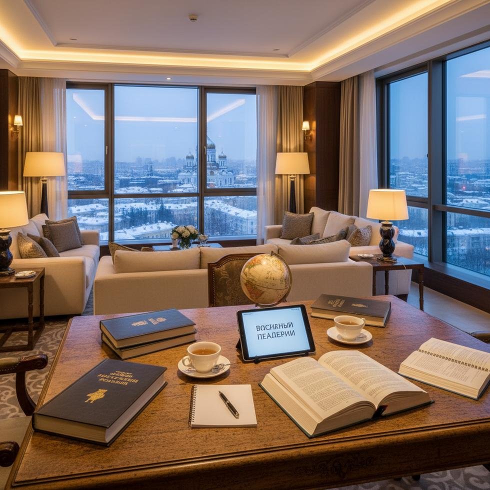 Moskova'da lüks bir dairede yaşayan Orta Doğulu bir ailenin, birlikte Rusça çalıştığı bir atmosfer.