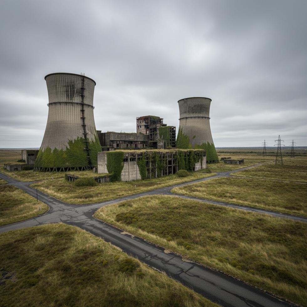 Galler’de terk edilmiş bir nükleer santral tesisi