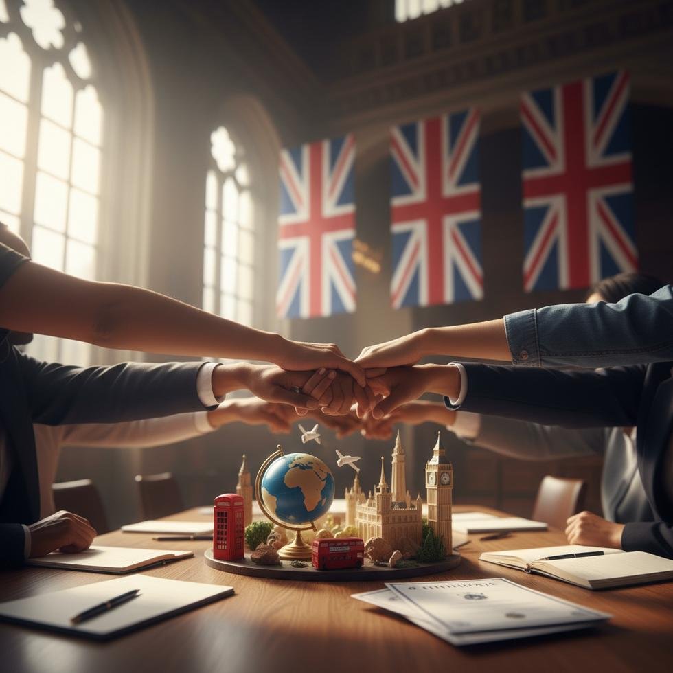 İngiltere vatandaşlık töreninde bir arada duran farklı kültürlerden insanlar.