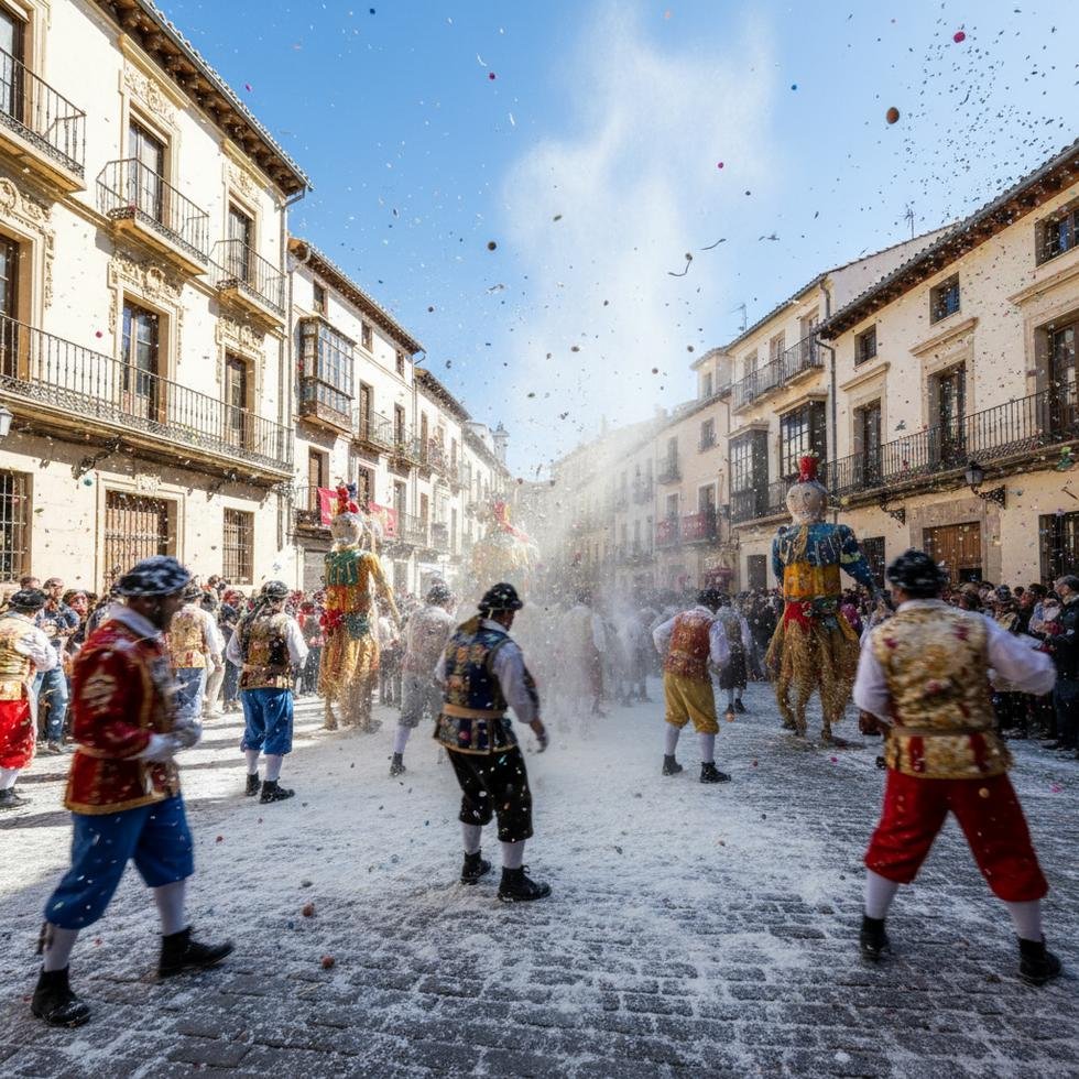İspanya'da un ve yumurta savaşı yapılan geleneksel festivalden renkli kareler