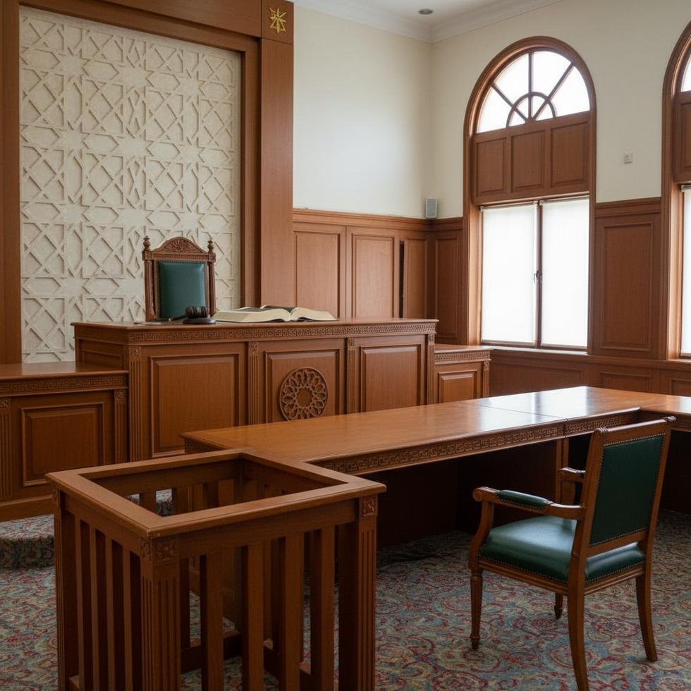 Malezya mahkeme salonunda eski başbakanın yargılandığı bir duruşma sahnesi