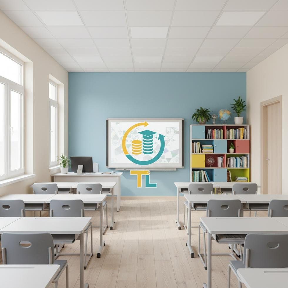 Bir Türk özel okul sınıfında öğrenciler ve öğretmen