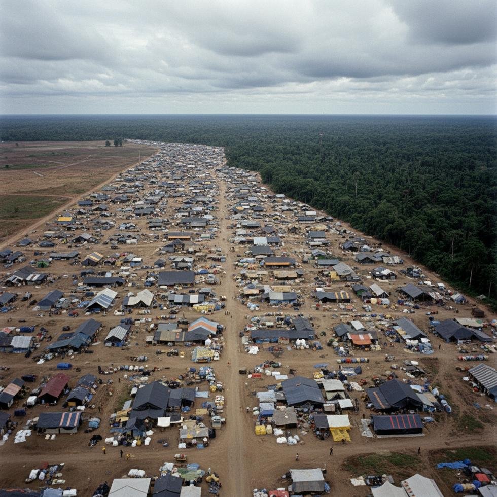 Tayland-Kamboçya sınırında kurulan mülteci kampı ve yerinden edilen siviller