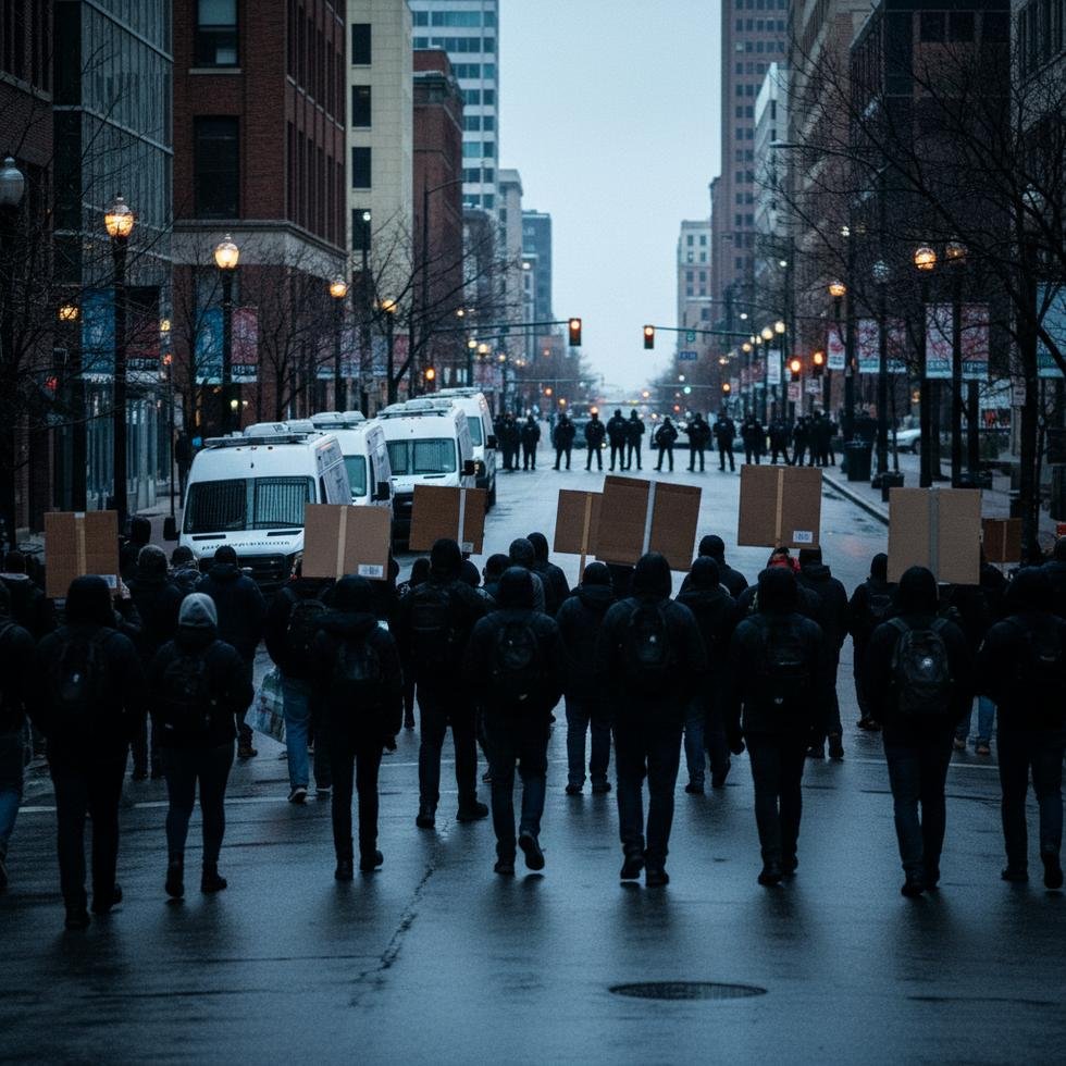 Minneapolis'te ICE operasyonunu protesto eden göstericiler ve polis güçleri