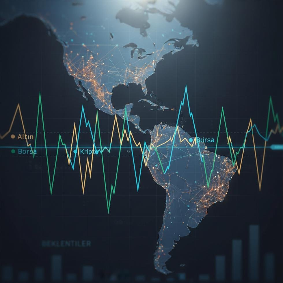 Küresel piyasalar ve kriz sonrası değişen altın, borsa ve kripto para grafiklerini gösteren tablo