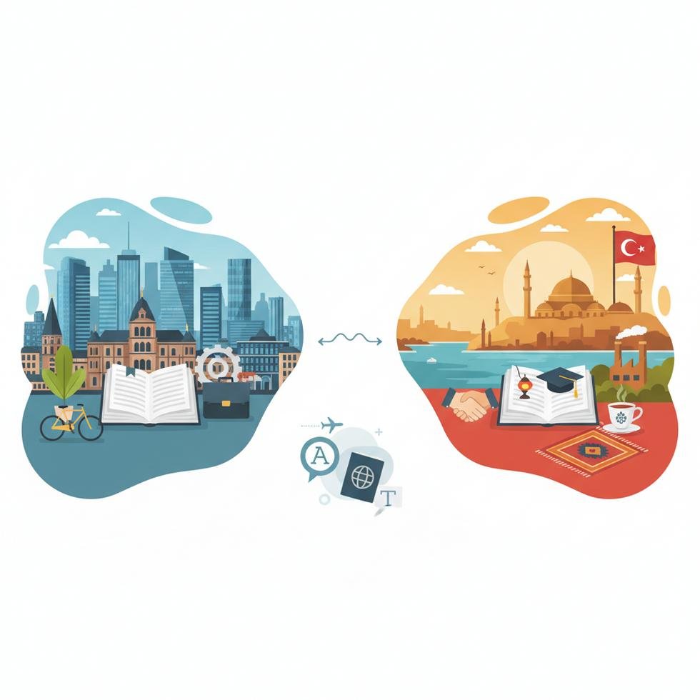 Almanya ve Türkiye'de yaşam, eğitim ve iş hayatı karşılaştırması