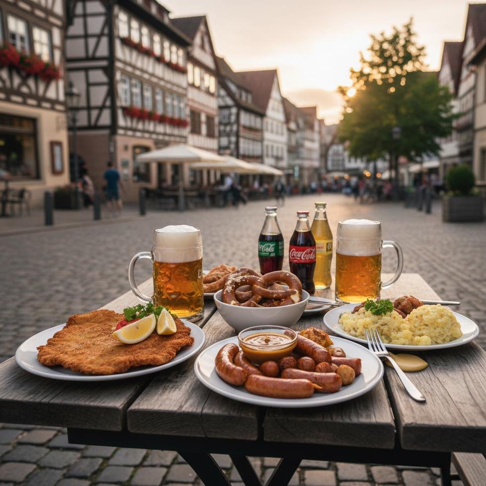 Almanya'da restoran ve kafe fiyatlarını gösteren tablo