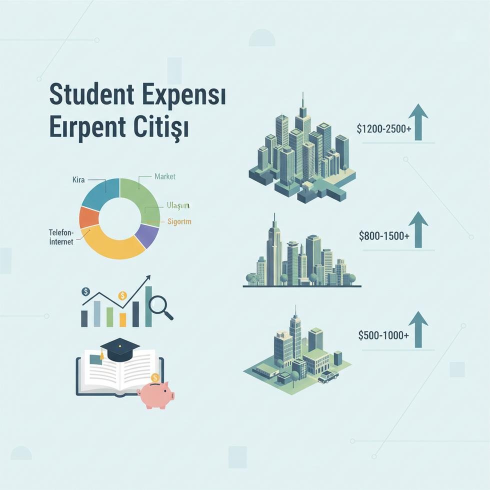 Amerika'da öğrenci bütçesi planlaması ve şehir karşılaştırması