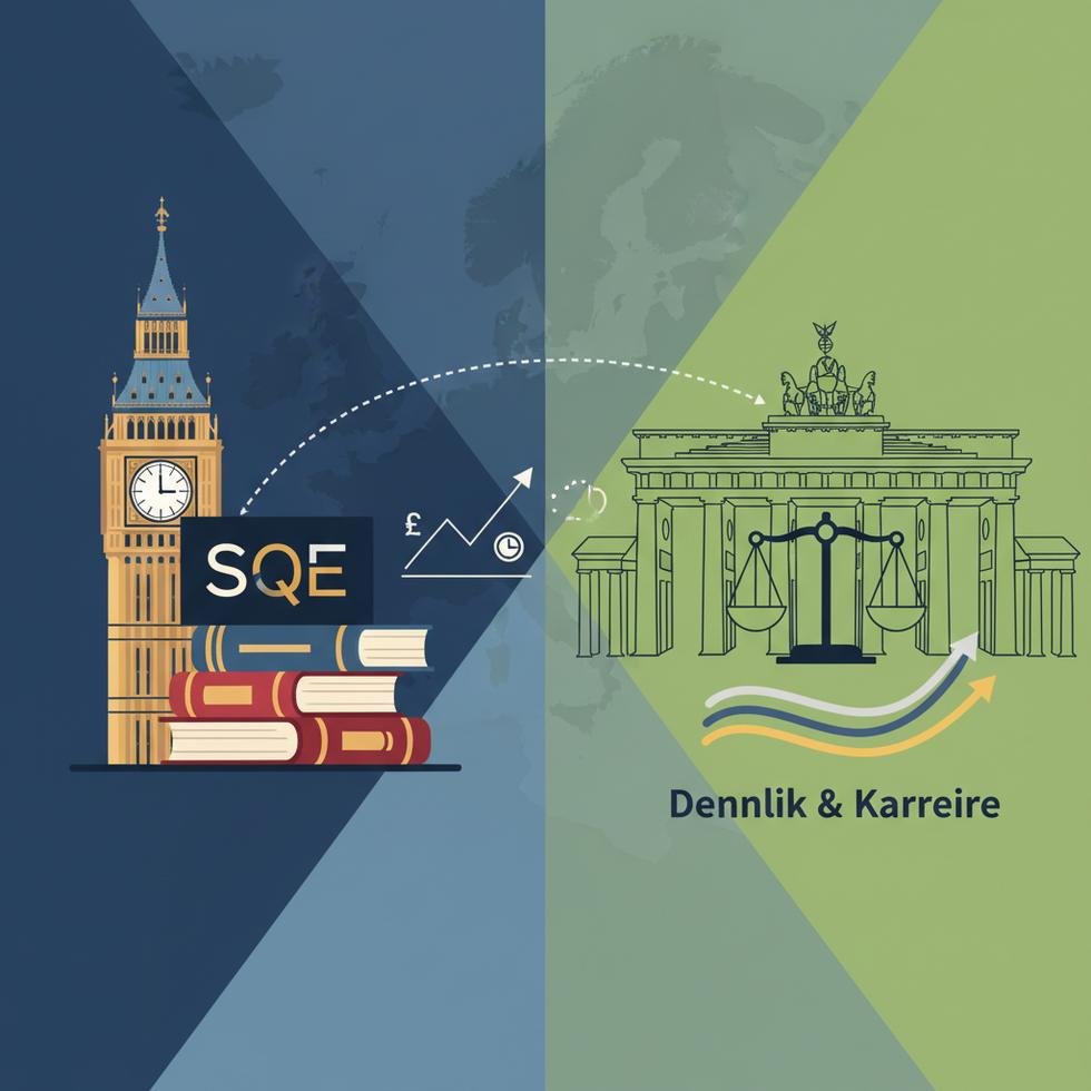 İngiltere ve Almanya’da avukatlık yollarını kıyaslayan tablo