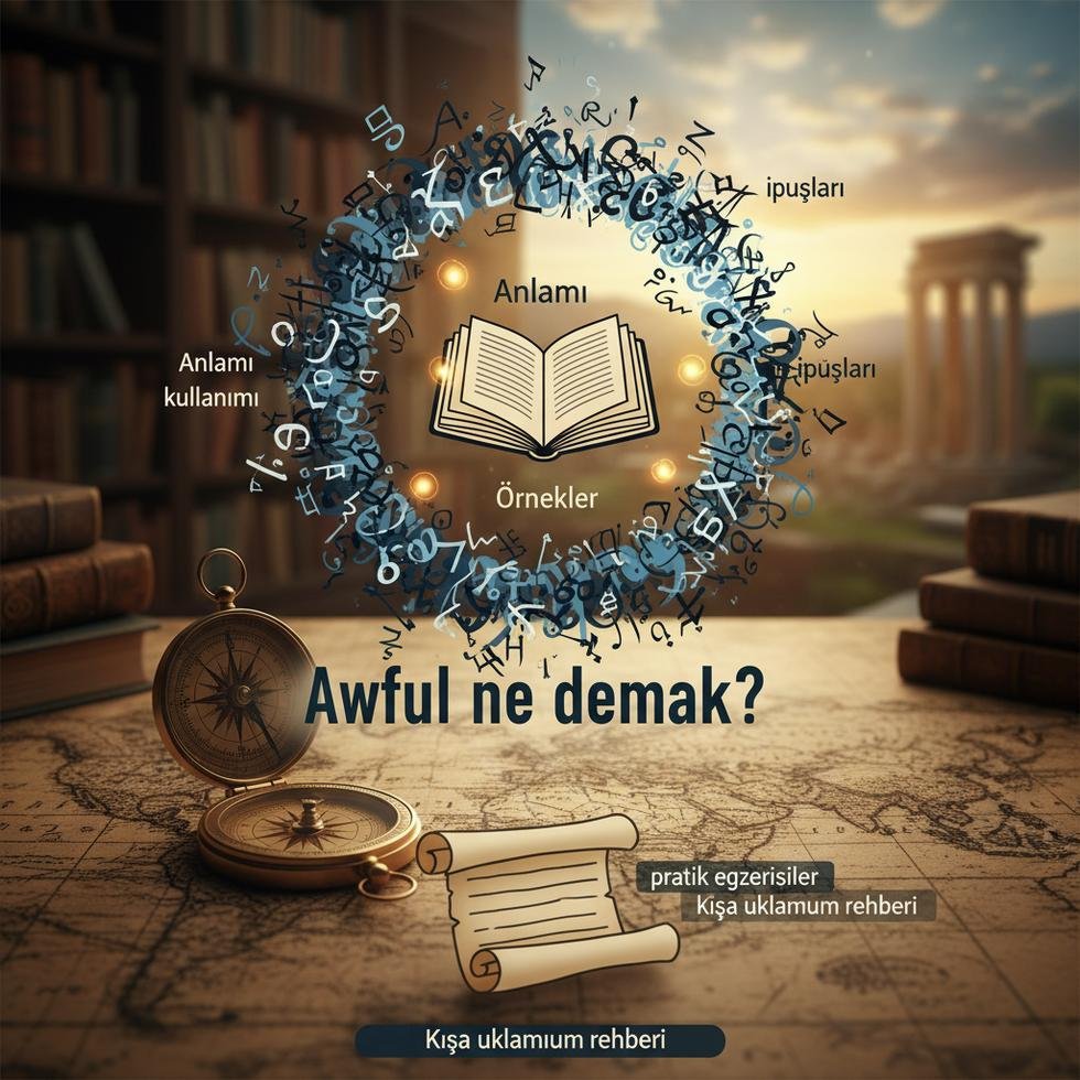 Awful kelimesi anlamı ve kullanımı örnekleri