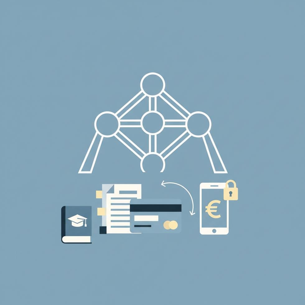 Belçika'da banka hesabı açma işlemi sırasında öğrenci belgelerine bakan bir kişi