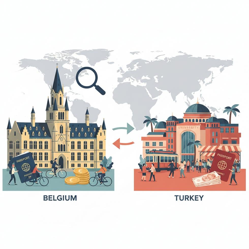 Belçika ve Türkiye'de üniversite eğitimi karşılaştırması