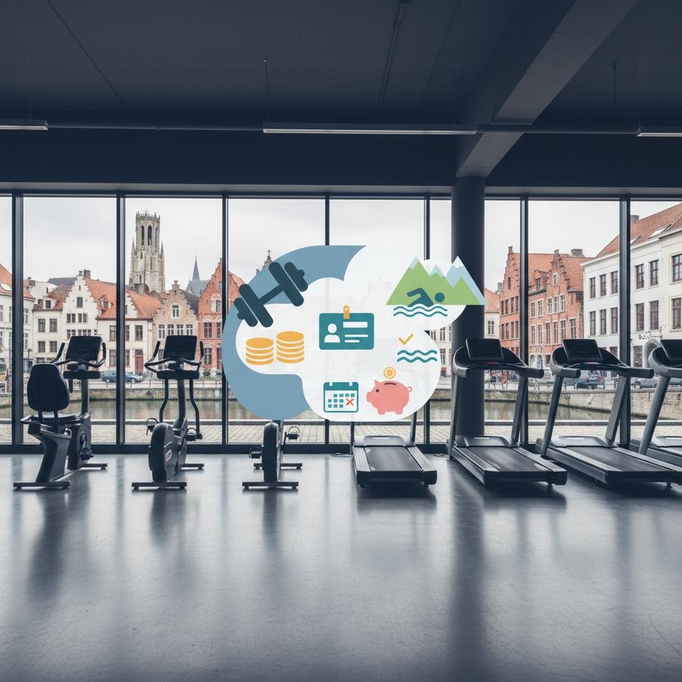 Belçika'da spor salonu üyelikleri hakkında bilgi veren grafik tablo