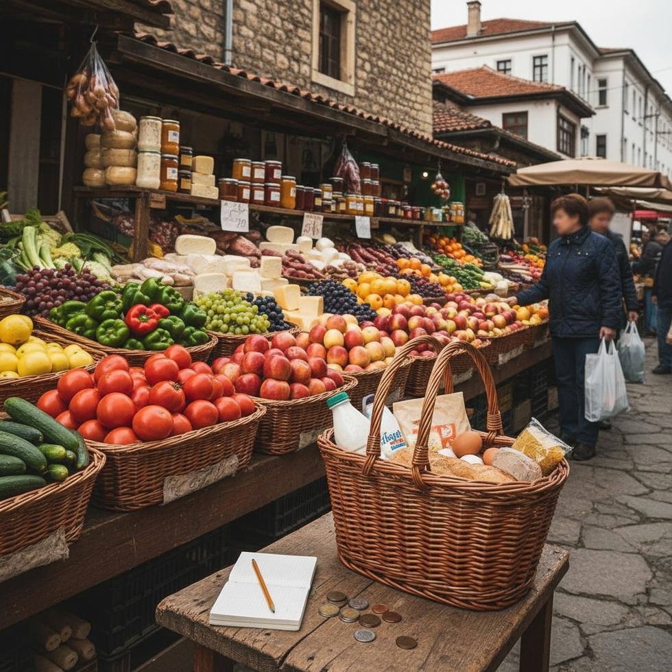 Bulgaristan market sepeti örnek ürün fiyatları listesi