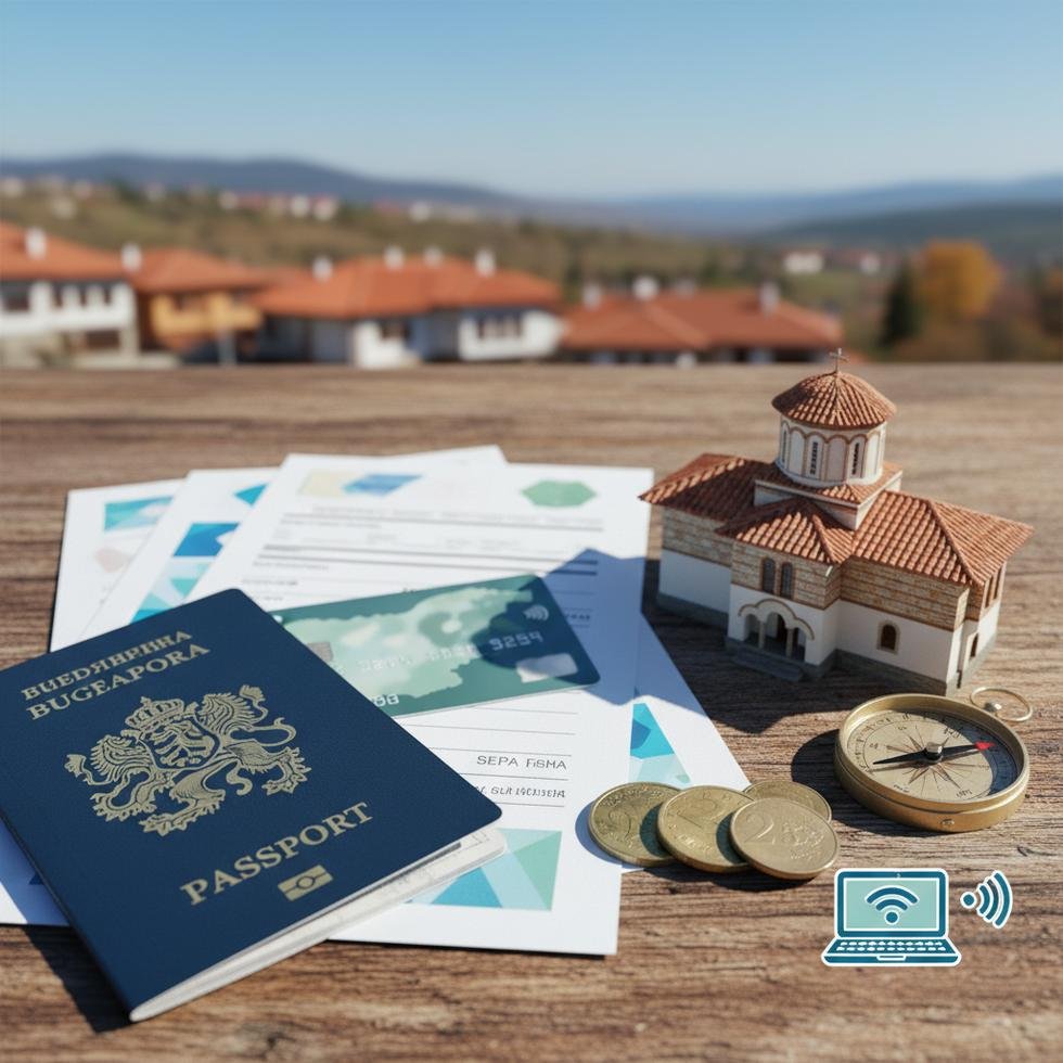 Bulgaristan'da banka hesabı açma sürecini anlatan görsel