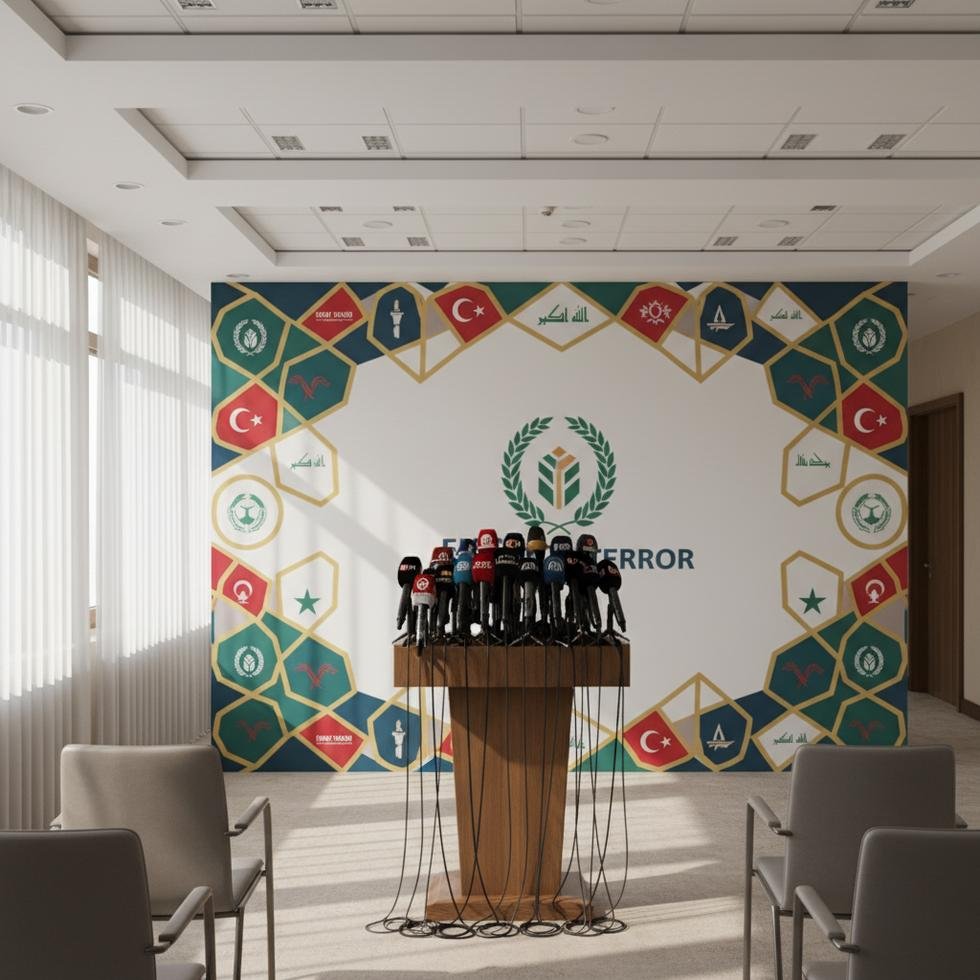 Cumhurbaskani Erdogan basin toplantisinda konusma yaparken