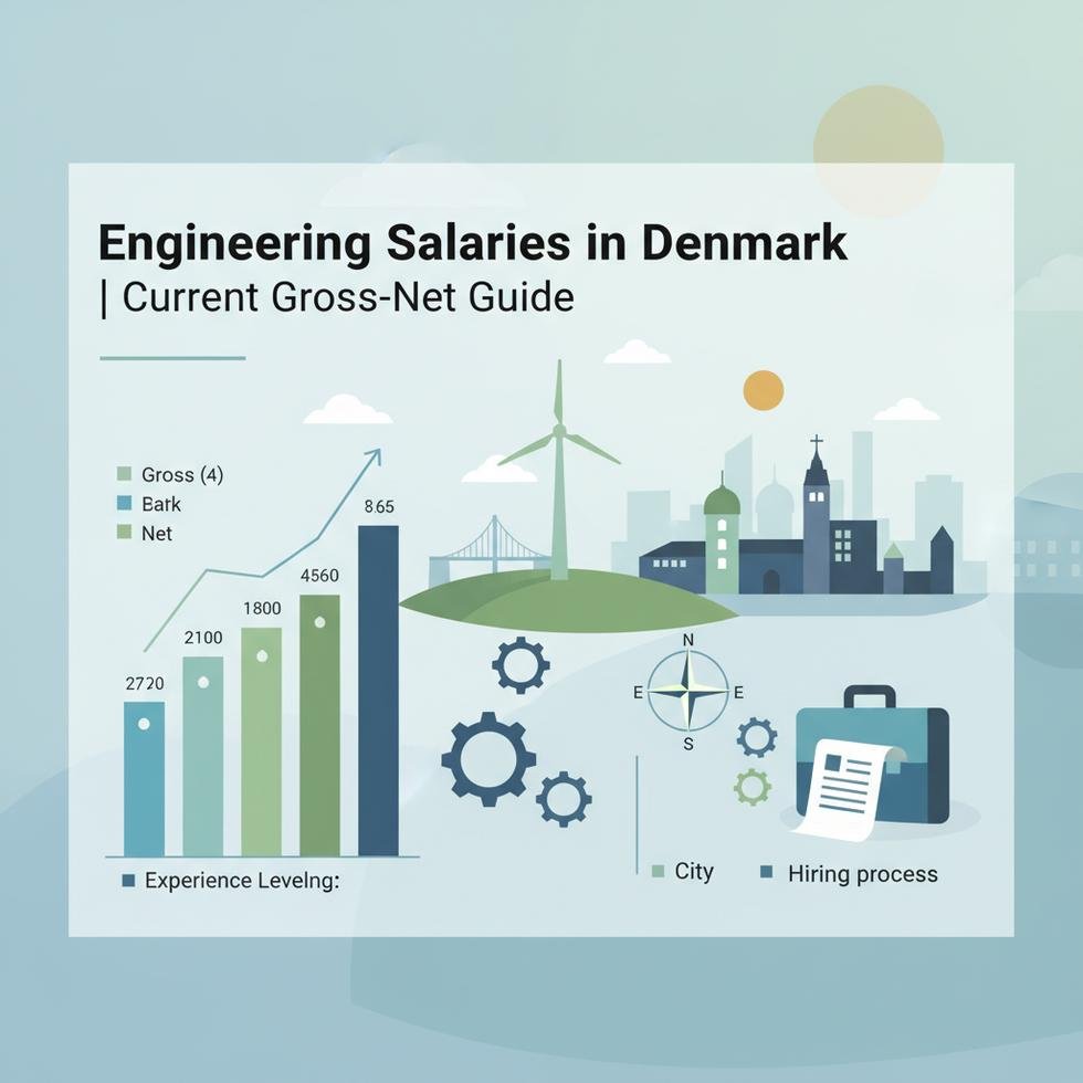 Danimarka’da mühendis maaşları hakkında bilgi veren tablo