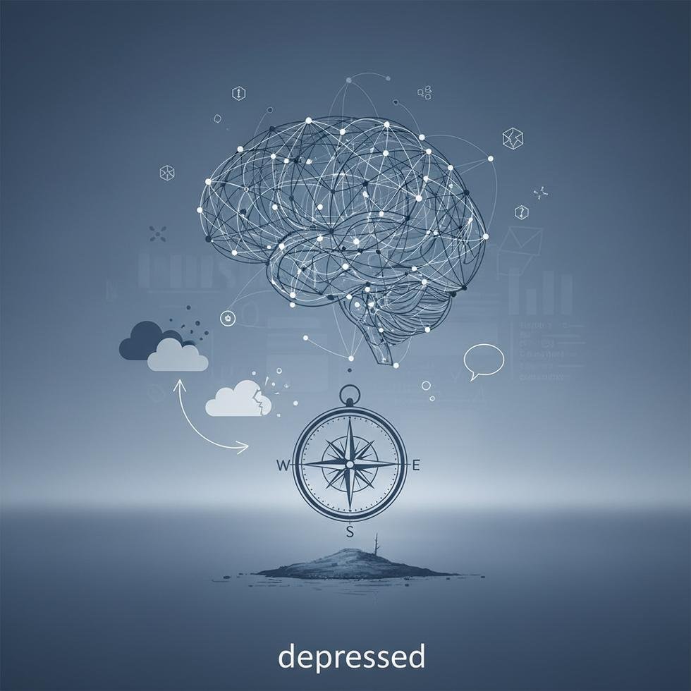 depressed kelimesinin anlamını açıklayan görsel