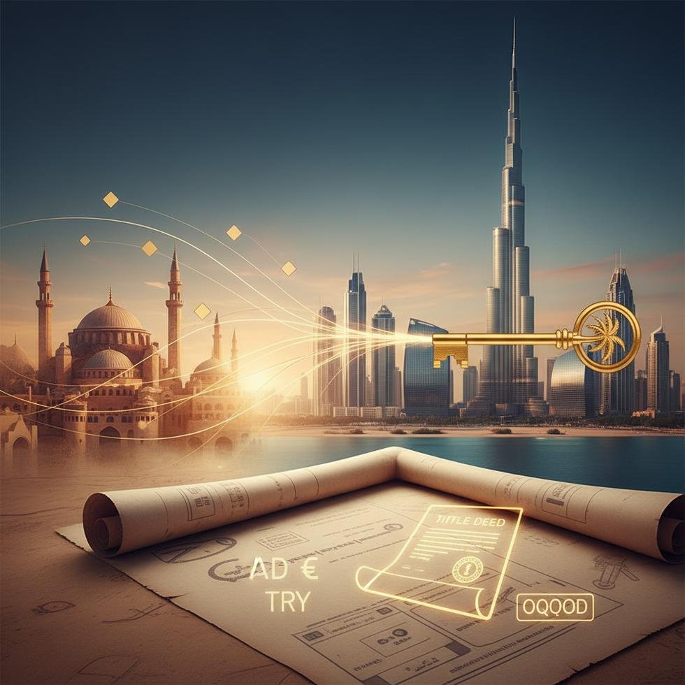 Dubai’de gayrimenkul satın alma sürecini anlatan rehber görseli