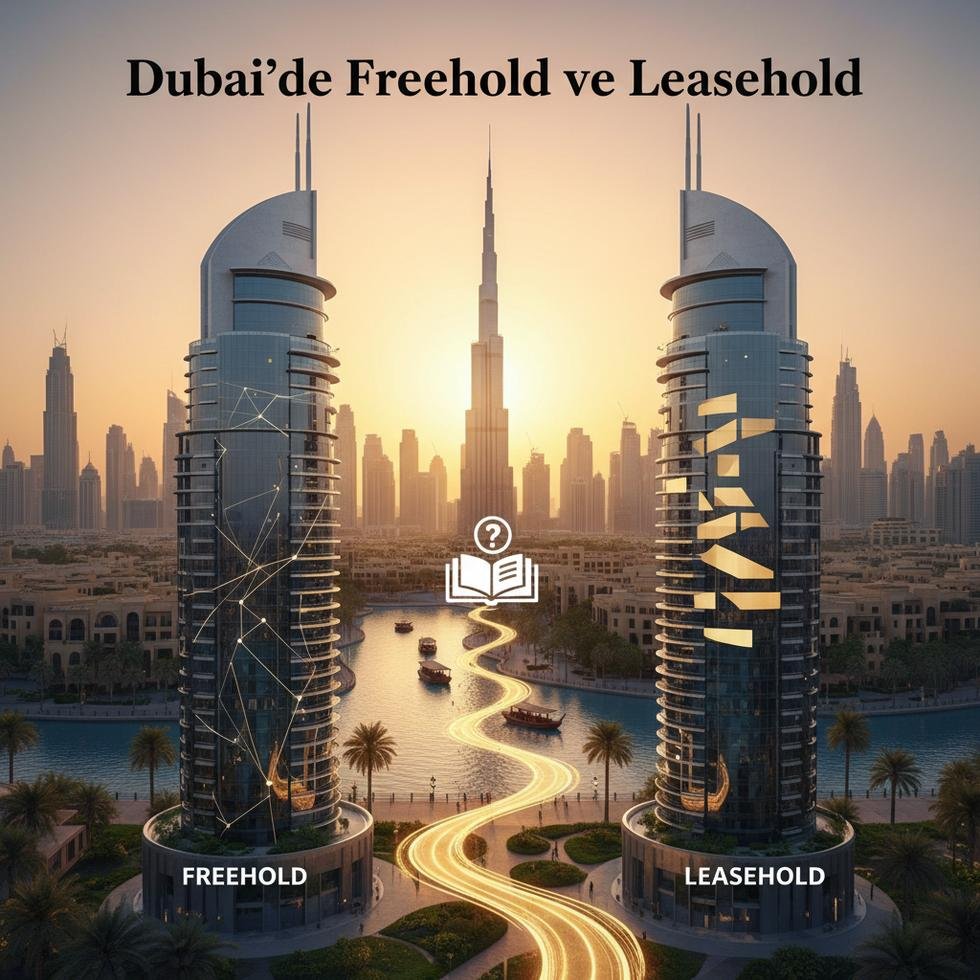 Dubai’de freehold ve leasehold mülkiyet modellerini karşılaştıran tablo