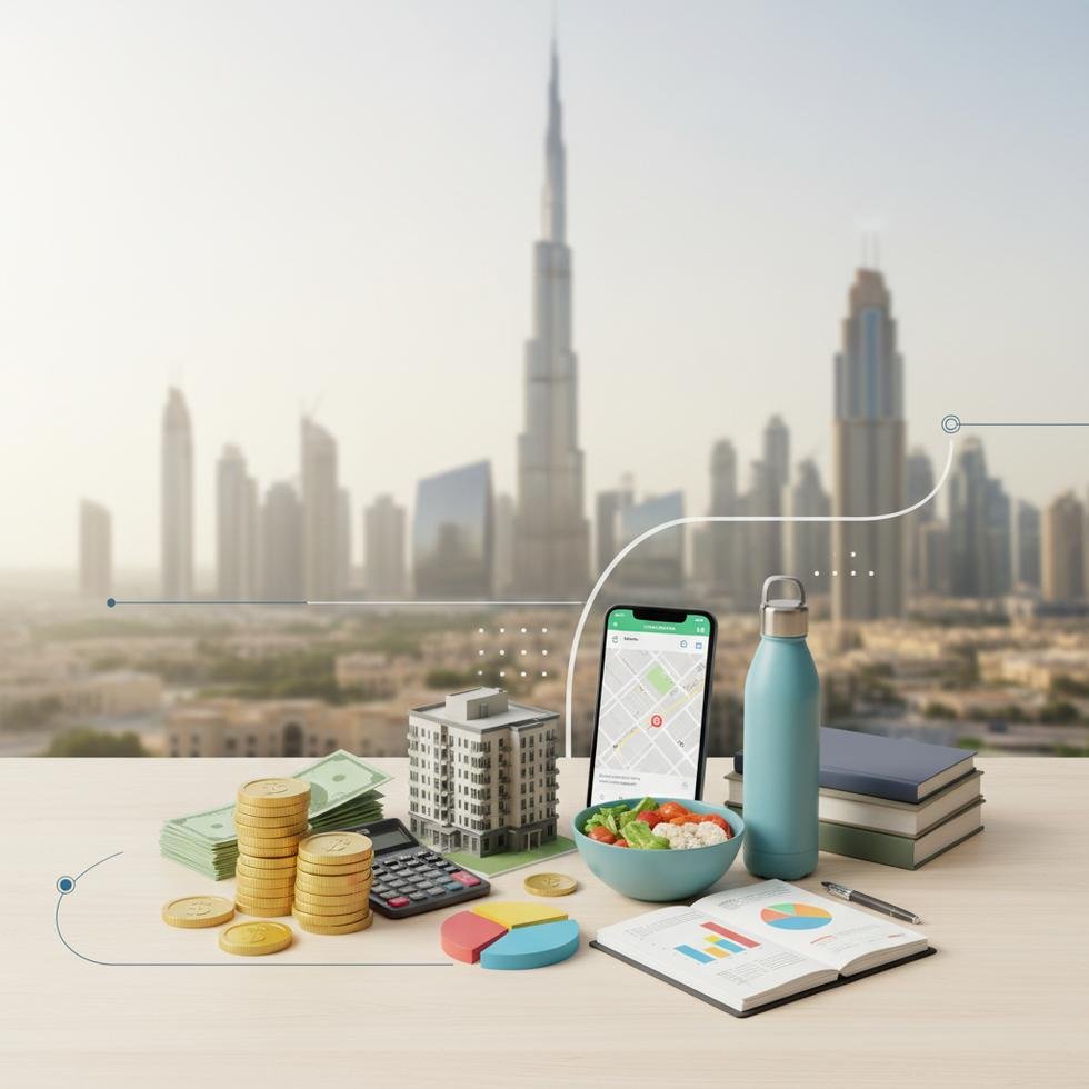 Dubai'de öğrenci yaşamını anlatan bütçe planı tablosu