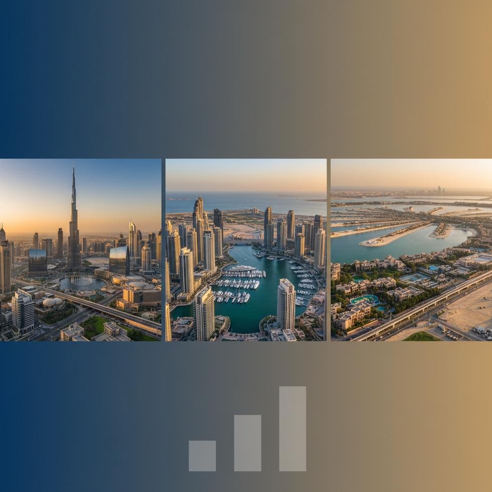 Dubai'de Downtown, Marina ve Palm bölgelerinin yaşam maliyeti haritası