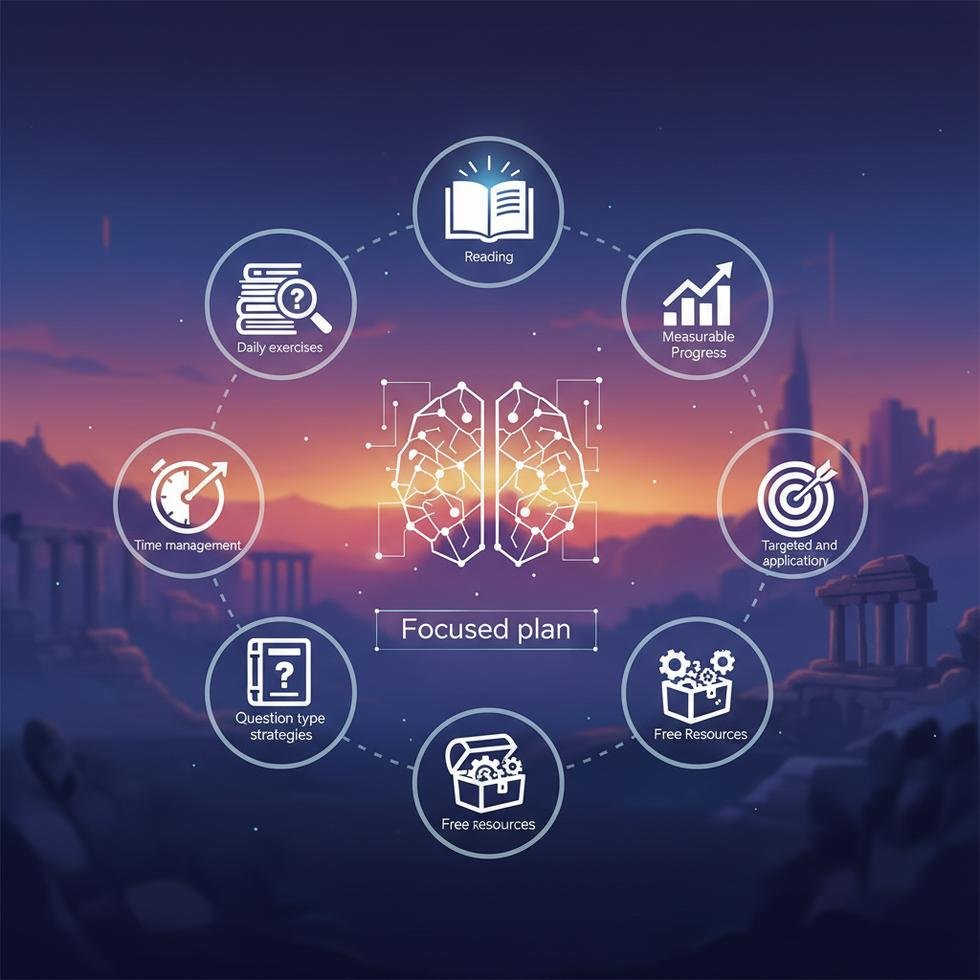 E-TEP Reading için hazırlanan günlük çalışma planı görseli