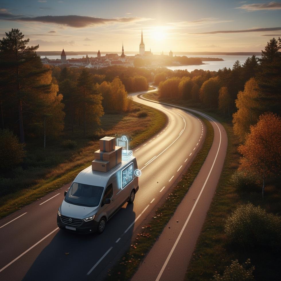 Estonya'da çalışan kurye ve ride-hailing şoförü