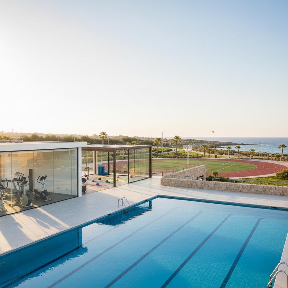 Güney Kıbrıs'ta spor yapan öğrencilerden bir grup