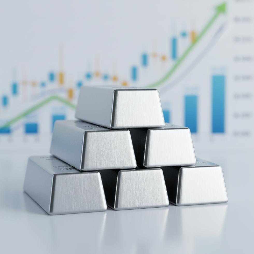 Yüksek fiyatla değerlenen gümüş külçeleri