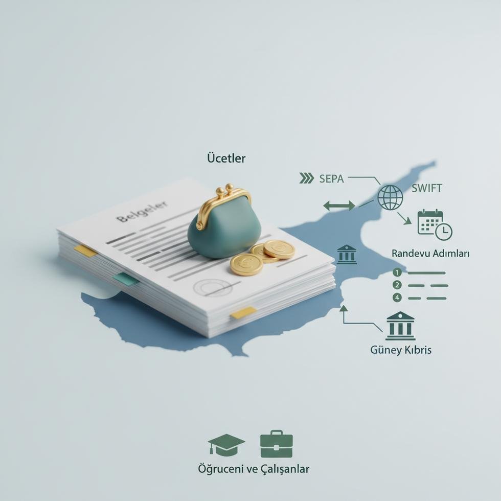Güney Kıbrıs’ta banka hesabı açma süreciyle ilgili belgeler, ücretler ve dijital bankacılık adımları