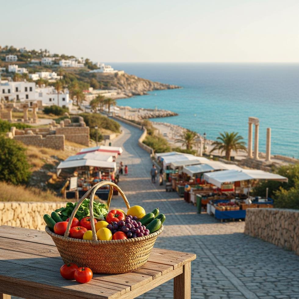 Güney Kıbrıs’ta market alışverişi yapan insanlar