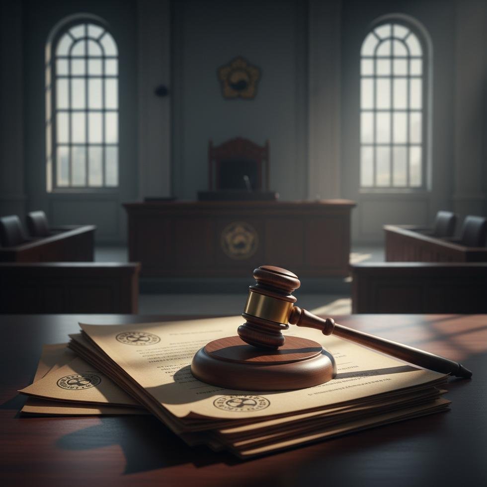 Güney Kore mahkeme salonunda yargılama süreci