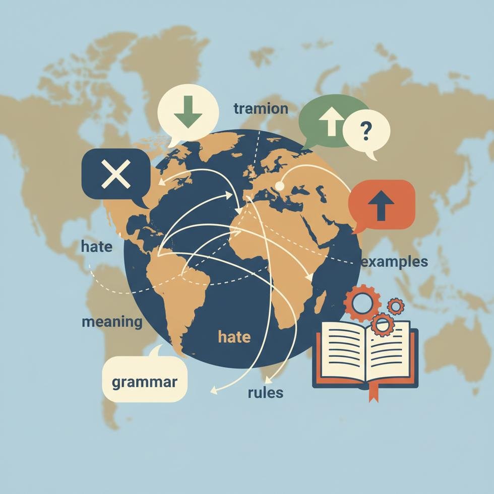 Hate kelimesinin İngilizce kullanımı ve örnek cümleler
