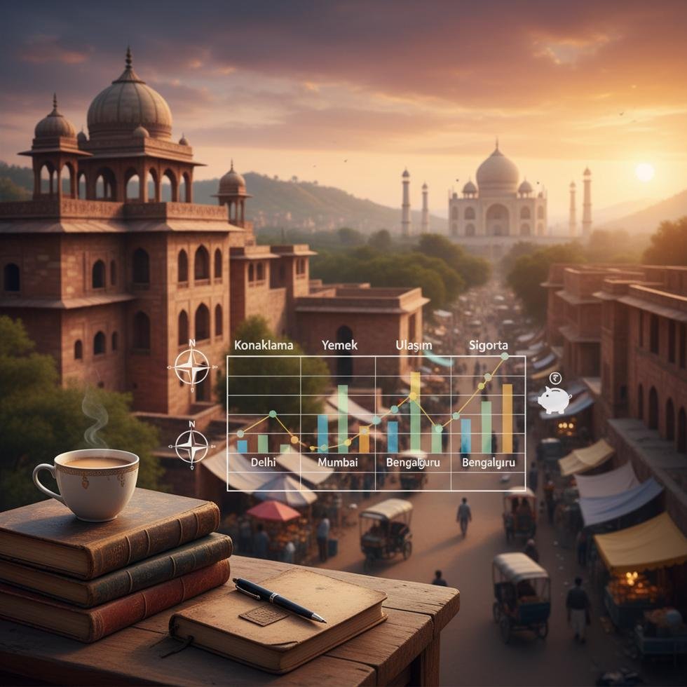 Hindistan'da üniversite kampüsünde yürüyen öğrenciler