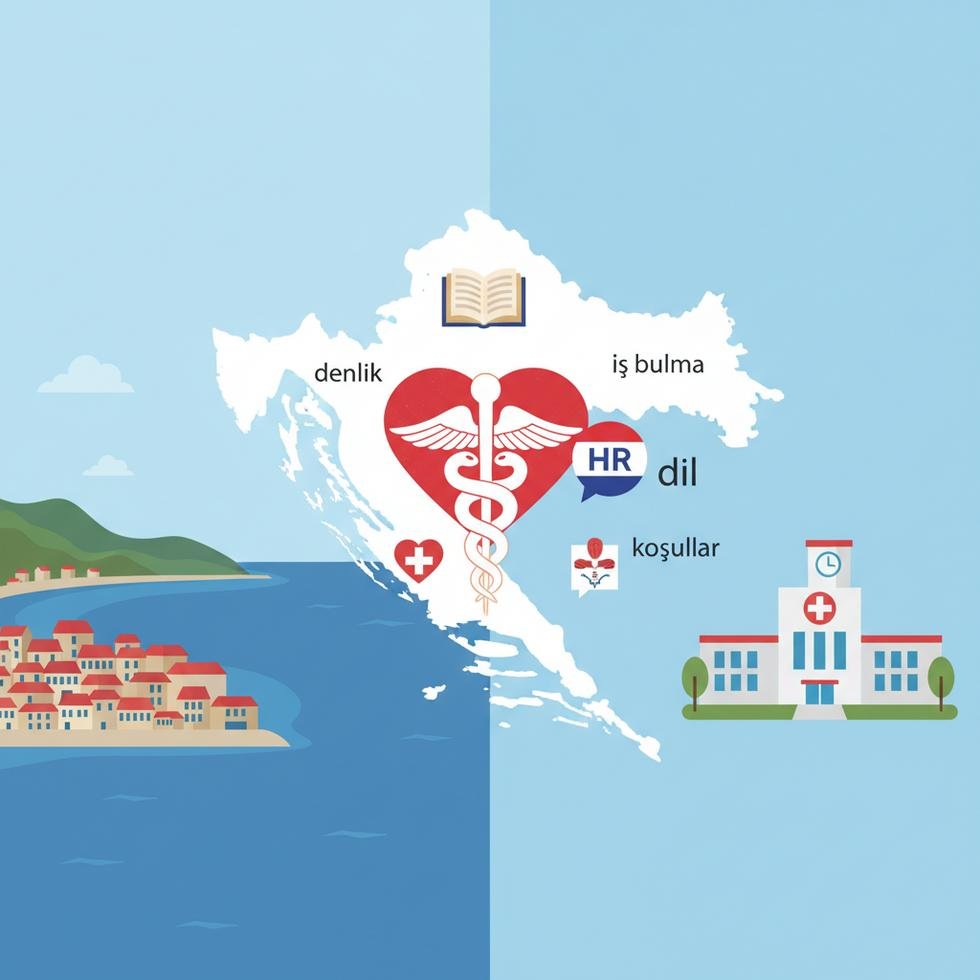 Hırvatistan'da hastanede çalışan kadın hemşire