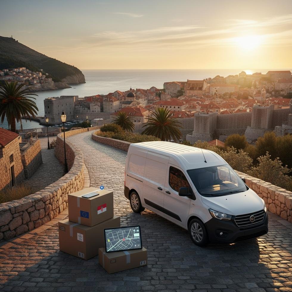 Hırvatistan'da çalışan bir kurye ve bir yolcu şoförü