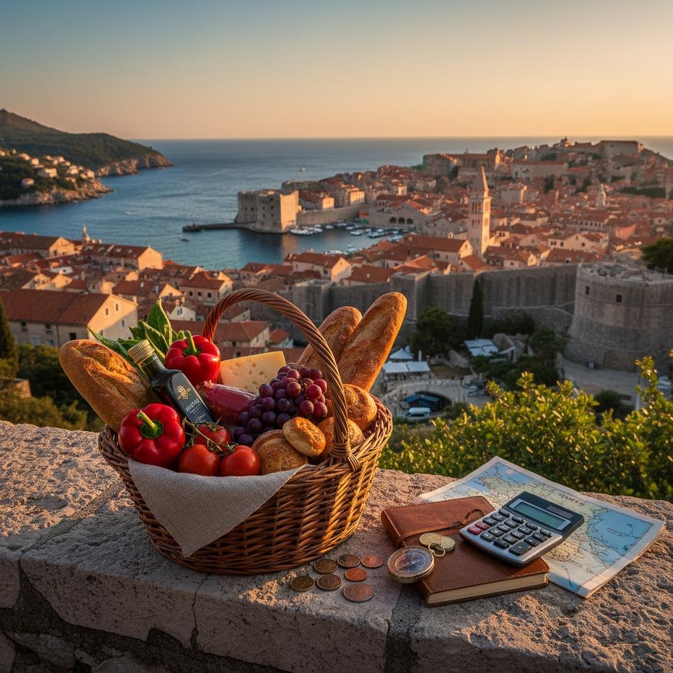 Hırvatistan'da market alışverişinde ürün ve fiyat etiketleri