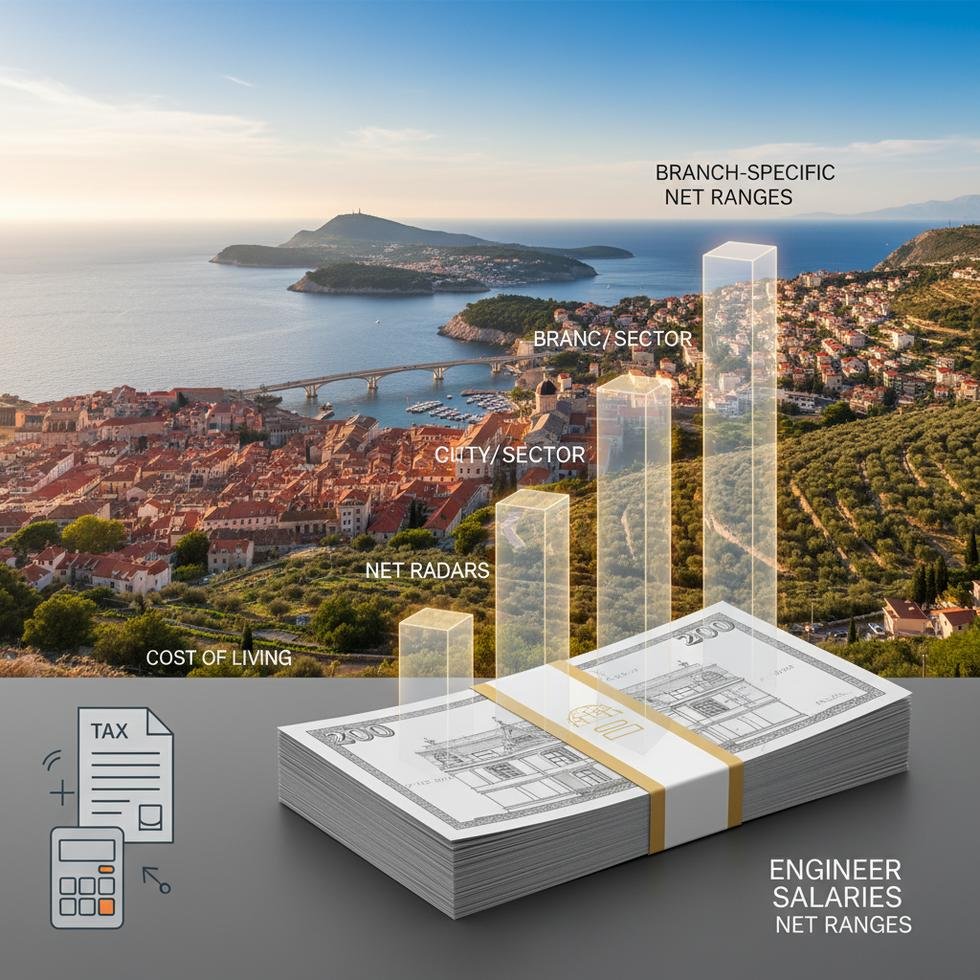 Hırvatistan'da mühendis maaşları üzerine bilgilendirici tablo