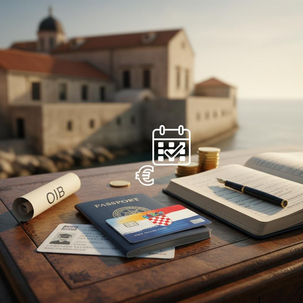 Hırvatistan'da banka şubesinde hesap açma işlemleri