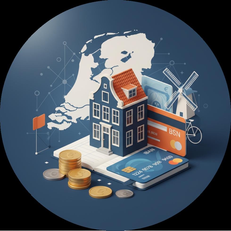 Hollanda'da banka hesabı açma sürecini anlatan infografik