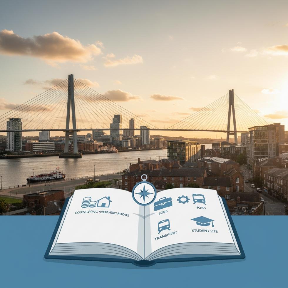 Hull kent merkezinde yürüyen insanlar ve liman çevresi