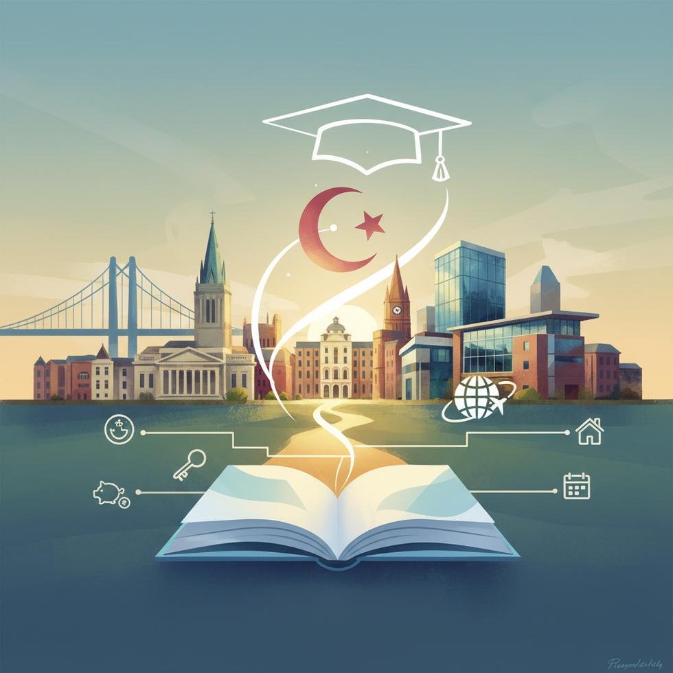 Hull kent merkezinde yürüyen öğrenciler