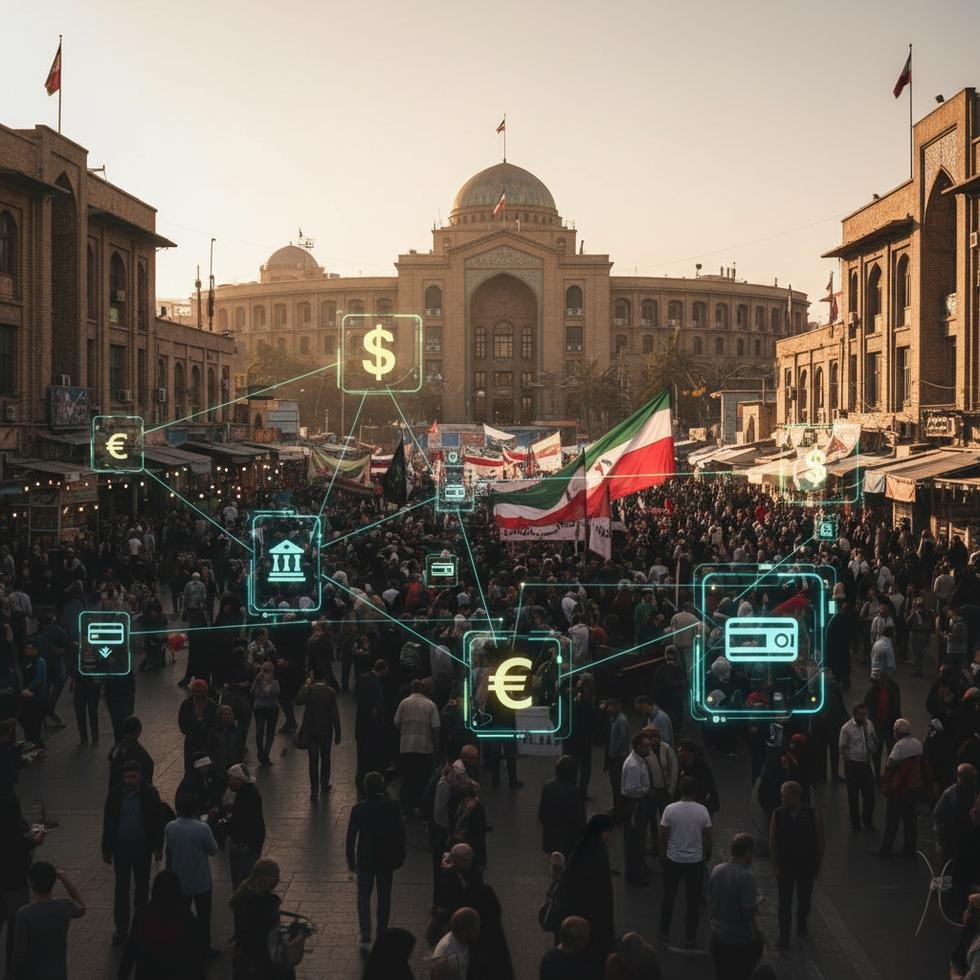 Tahran'da ekonomik protestolar sırasında yardım bekleyen kalabalıklar