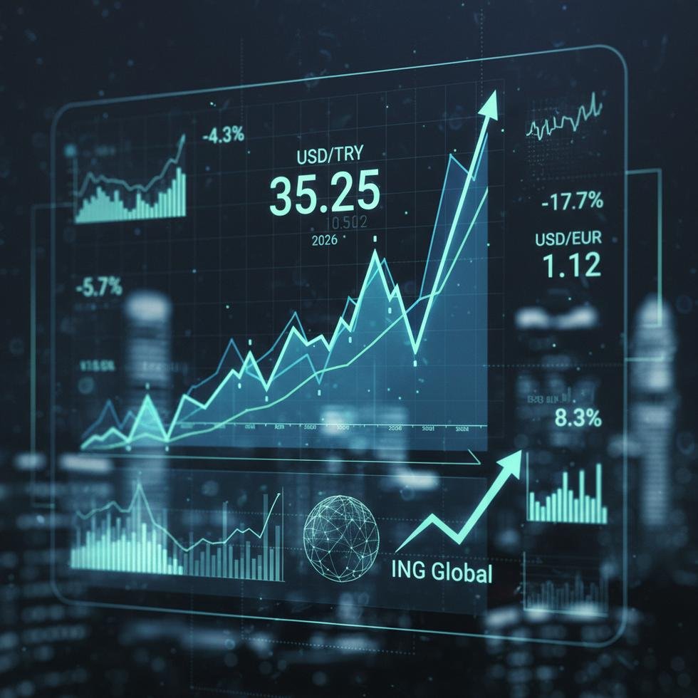 Döviz kuru grafikleri ve finans analiz ekranı