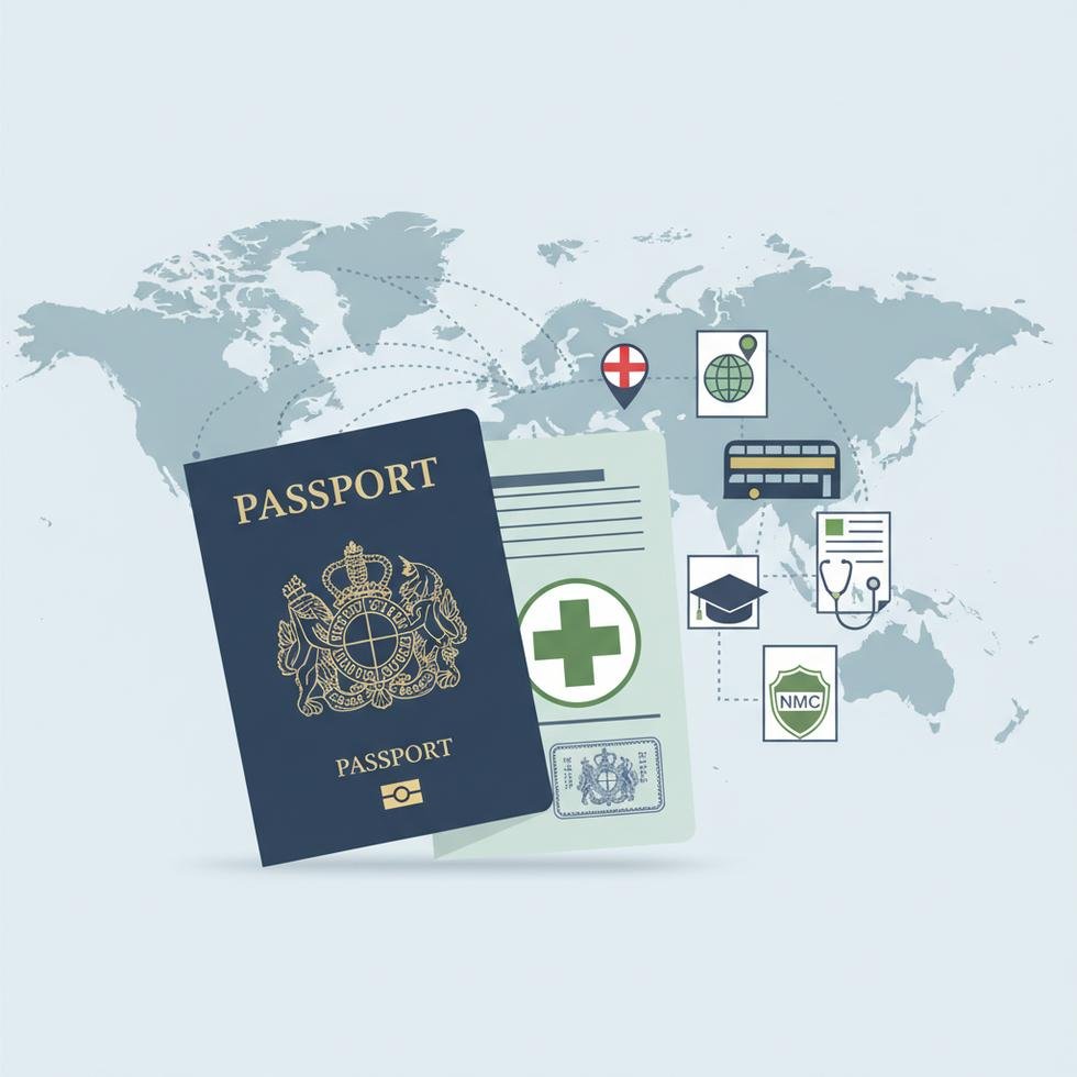 İngiltere'de hemşire olarak çalışmayı planlayan bir sağlık çalışanı