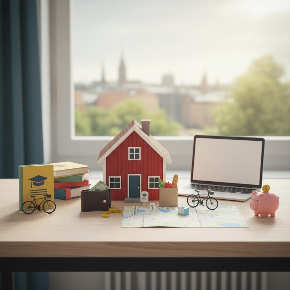 İsveç’te öğrenci bütçesini planlayan gençler